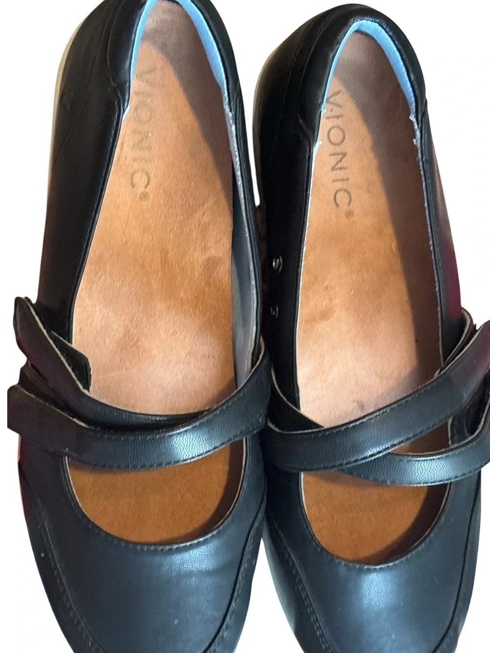 Vionic Cala Black Leather Mary Jane Comfort Flats  Sneakers by Vionic